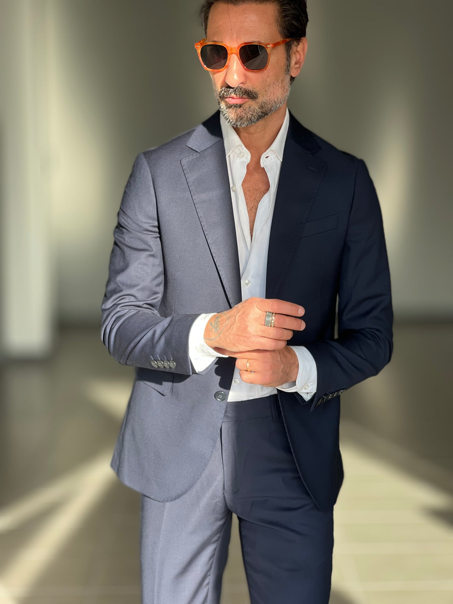 ABITO BLU   MONOPETTO VISCOSA