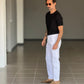 BLACK CHAIN ​​VISCOSE TROUSERS