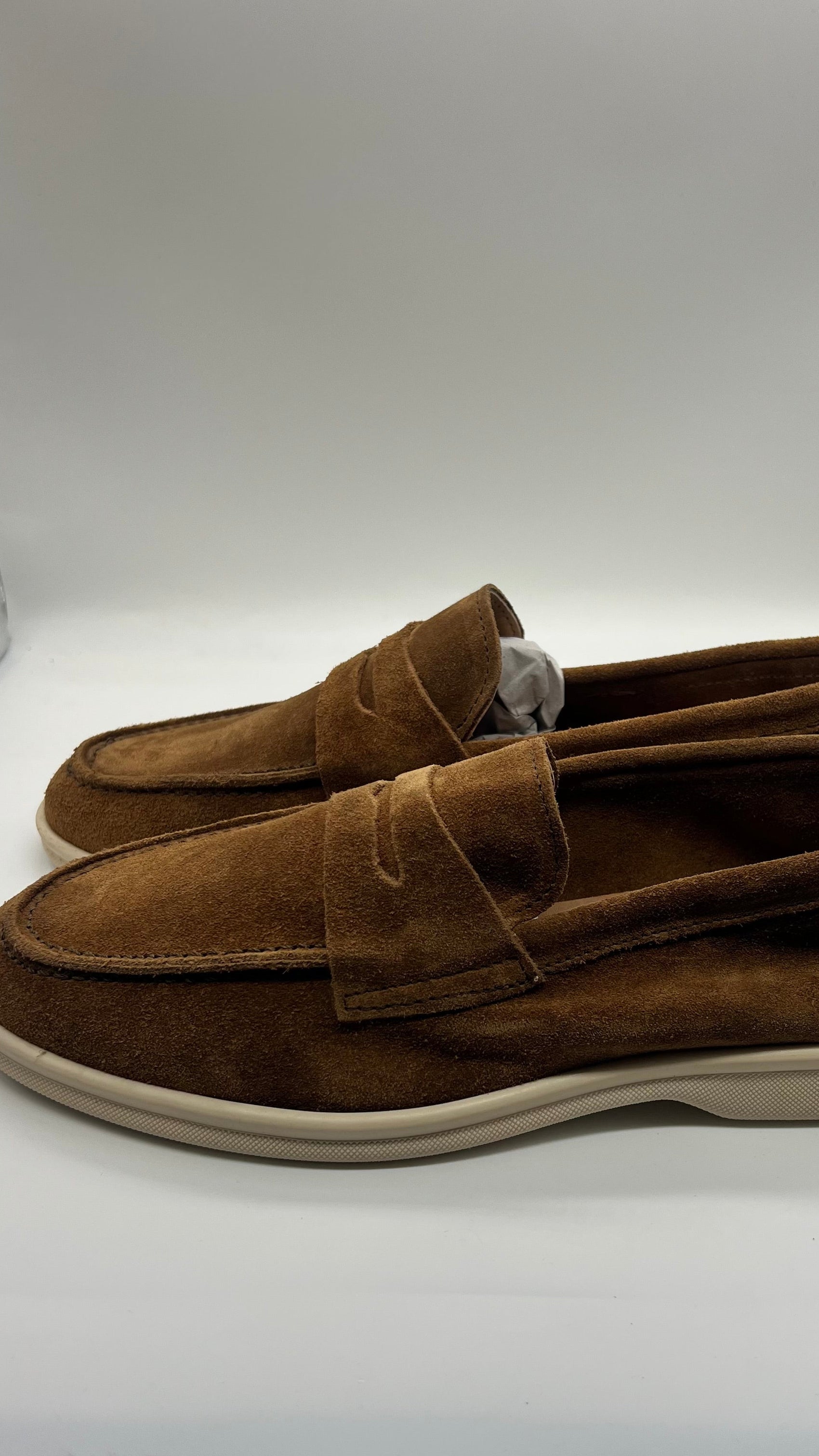 DOUBLE BUCKLE BLACK SUEDE LOAFERS