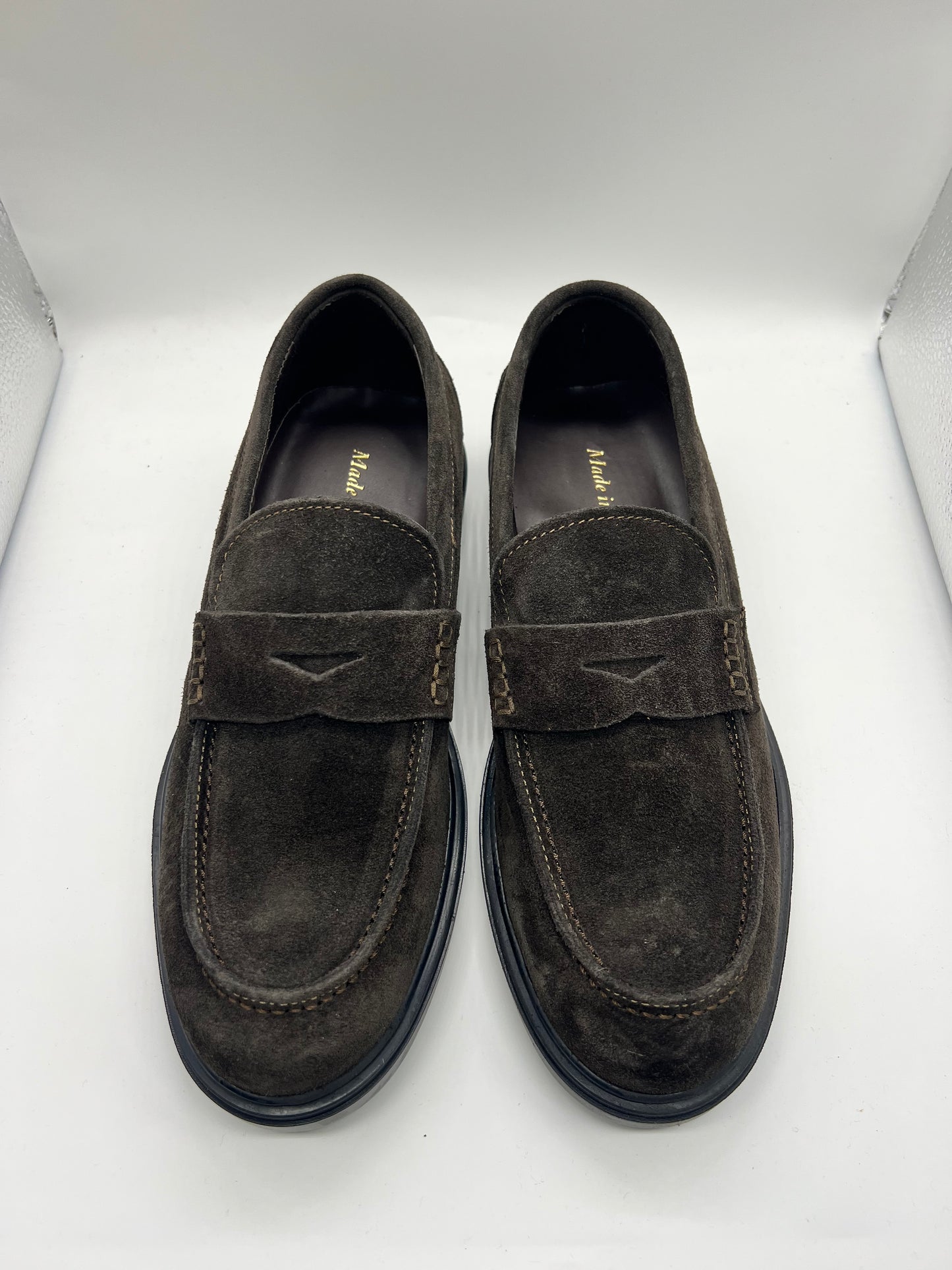 MOCASSINO CAMOSCIO TESTA MORO  FONDO GOMMA