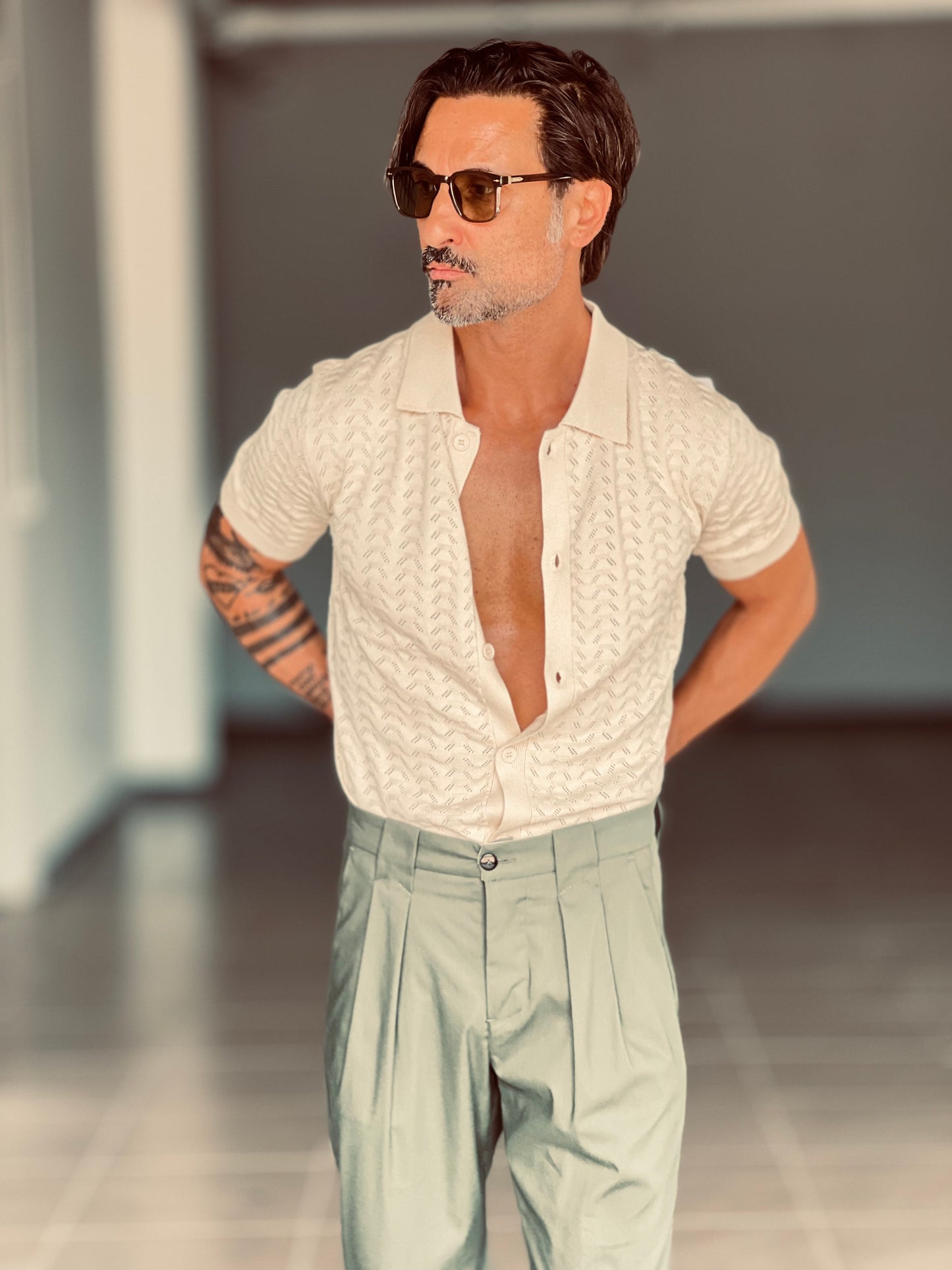 POLO CAMICIA BURRO  COTONE OPERATO