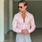 NEW CAMICIA ROSA  POPELINE DI COTONE STRECH
