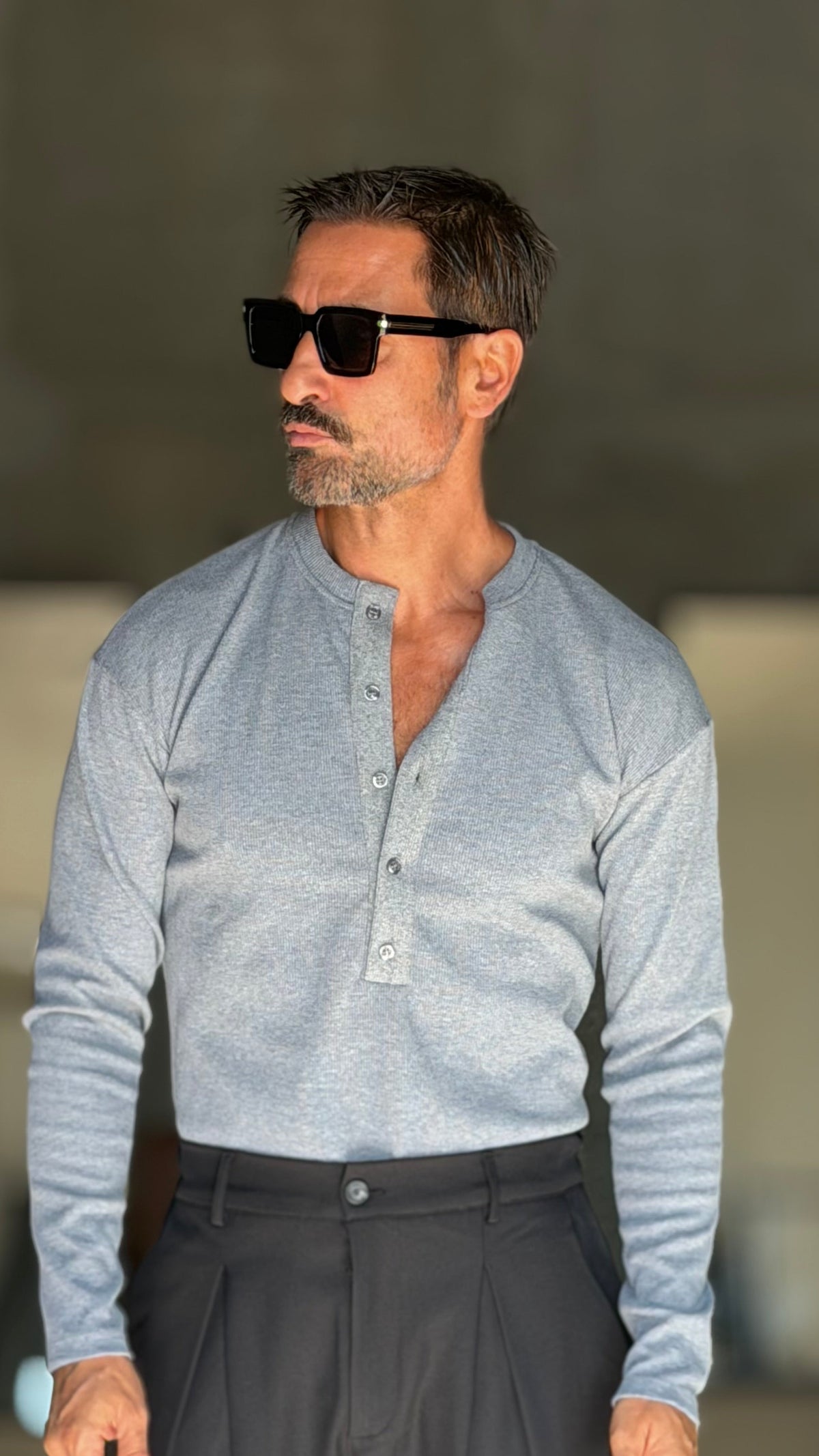 MAGLIA SERAFINO  GRIGIA  DERBY COSTINA