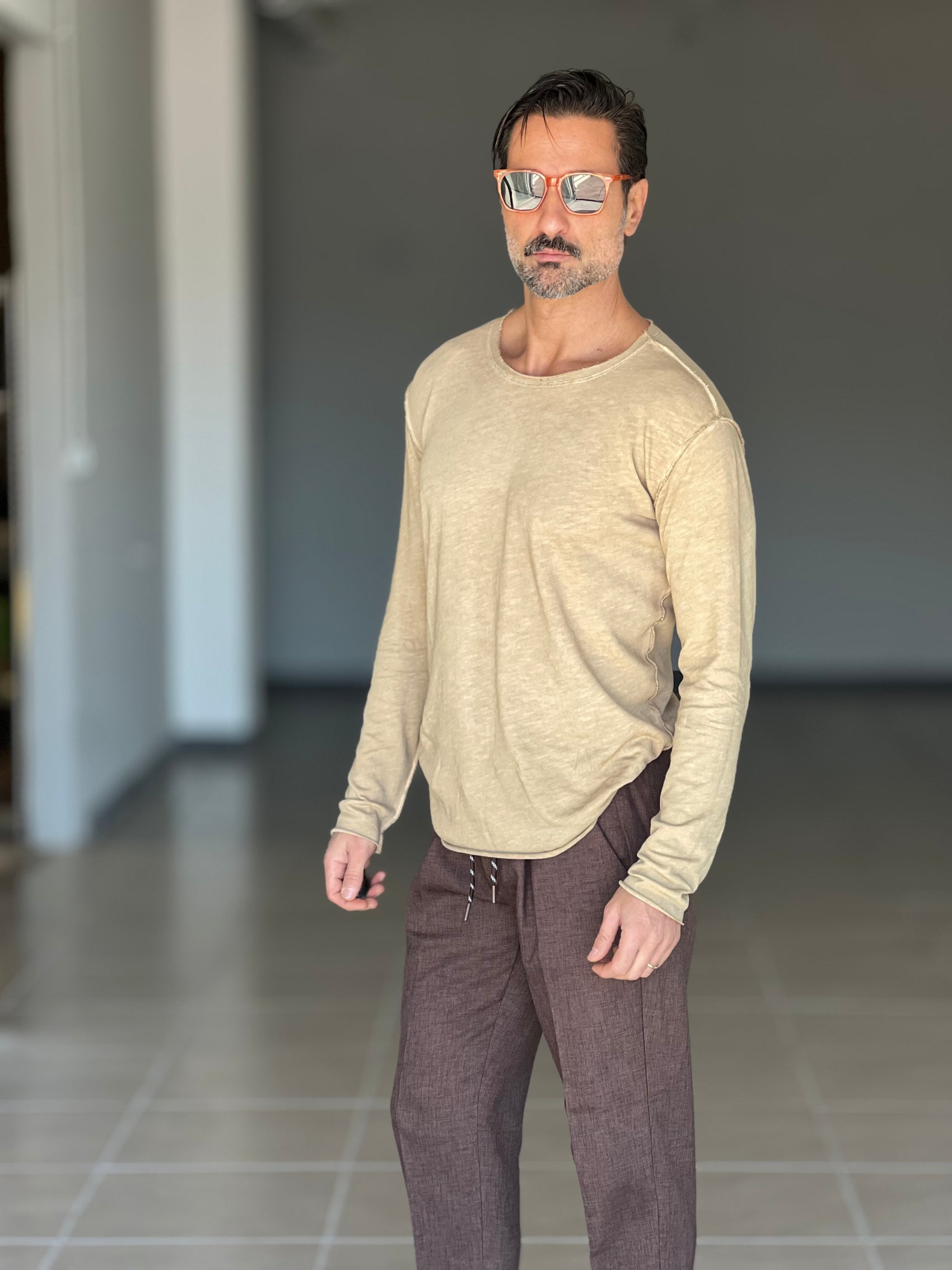 MAGLIA  XAGON PANNA SCOLLO BARCA DOUBLEFACE