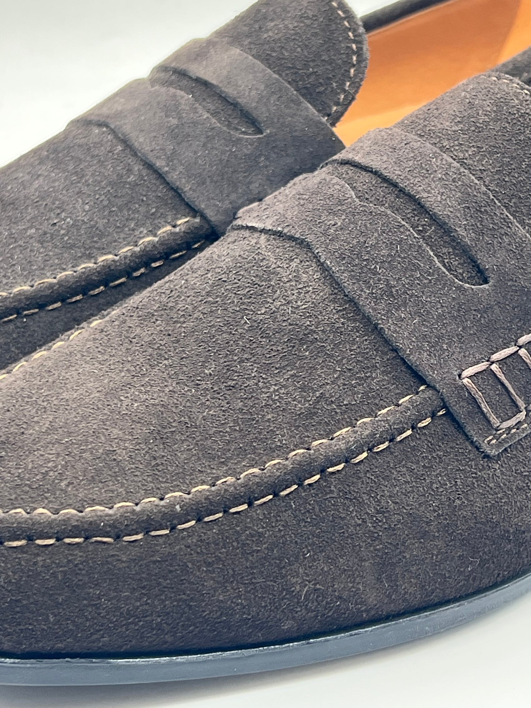 *MOCASSINO MORO CAMOSCIO SPAZZOLATO