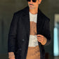 BLUE HIGH NECK COAT