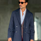 CAPPOTTO  DOPPIPETTO BLU OVER FIT  ALTATENSIONE