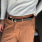 WHITE VISCOSE TROUSERS WITH REGULAR BOTTOM