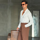 PANTALONE MORO  DOPPIAPINCES IN FONDO