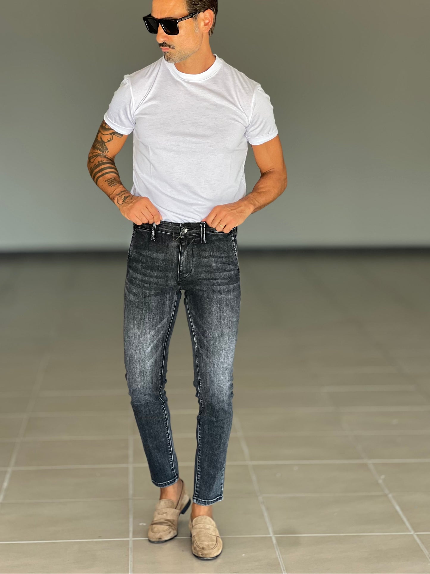 JEANS  BOLOGNA  LAVAGGIO GRIGIO