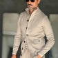 WHITE VISCOSE TROUSERS WITH REGULAR BOTTOM