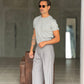 WHITE VISCOSE TROUSERS WITH REGULAR BOTTOM