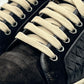 LEATHER AND SUEDE SNEAKERS WITH YELLOW CAP