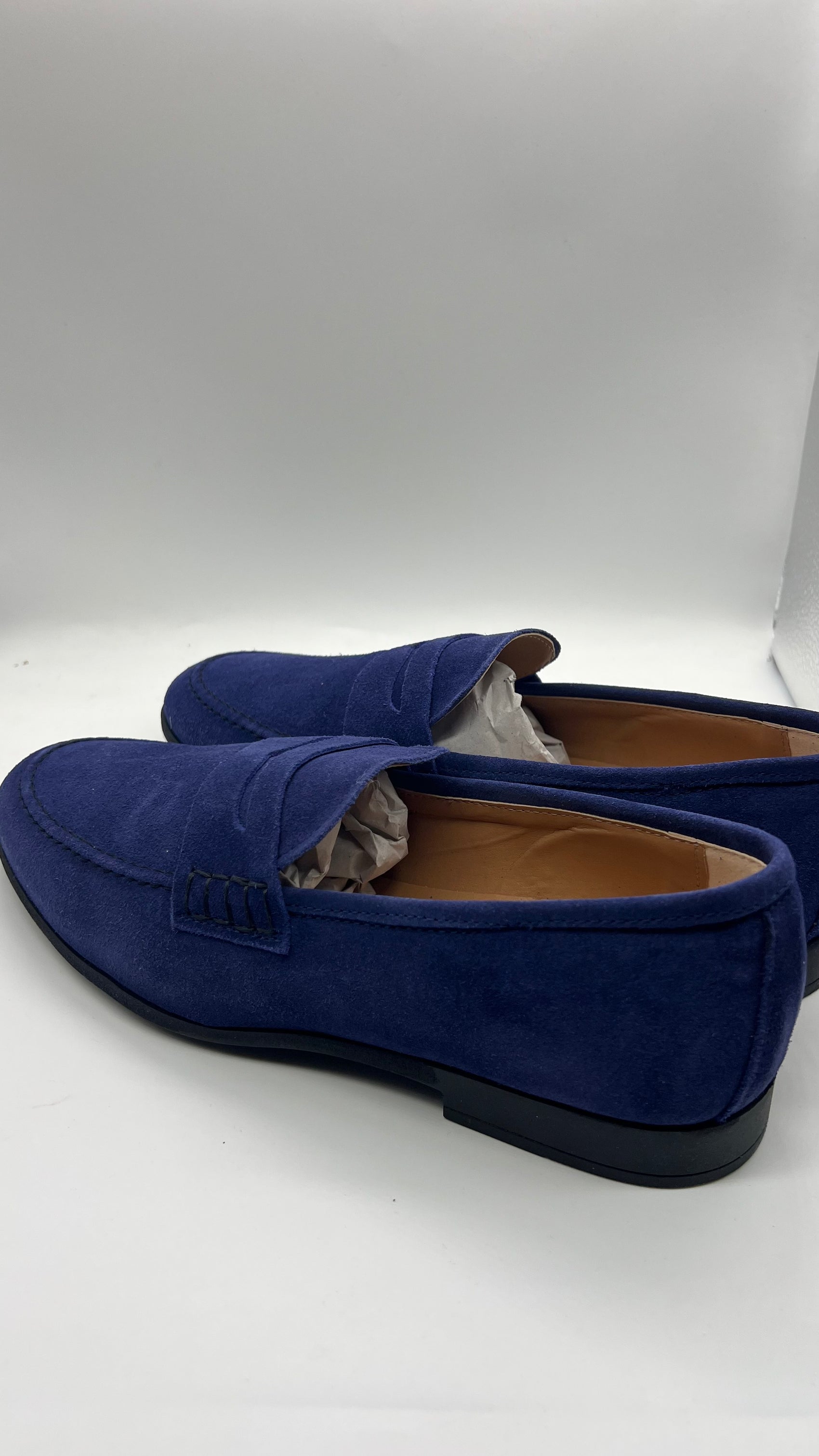 DOUBLE BUCKLE BLACK SUEDE LOAFERS