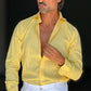 CAMICIA GIALLA CANARINO PURO LINO