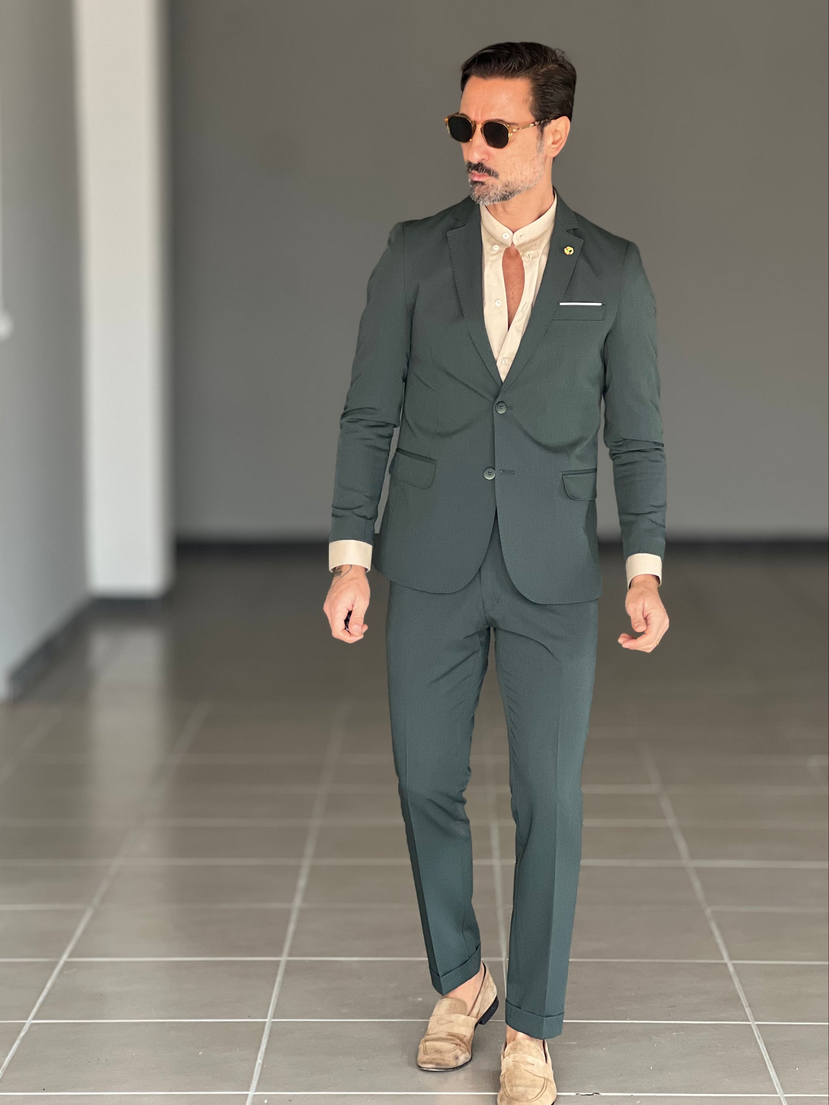 ABITO VERDE MONOPETTO VISCOSA