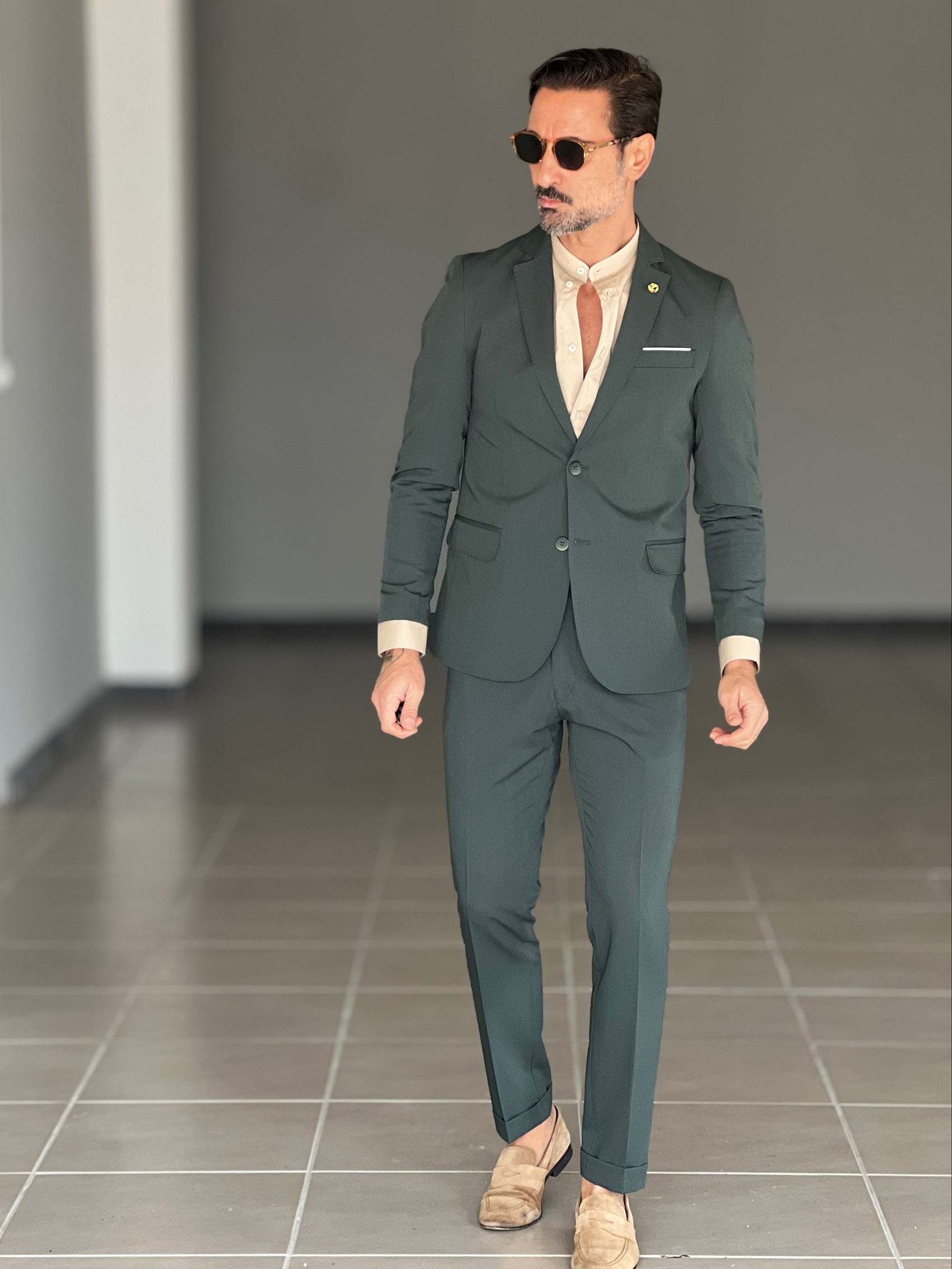 ABITO VERDE MONOPETTO VISCOSA