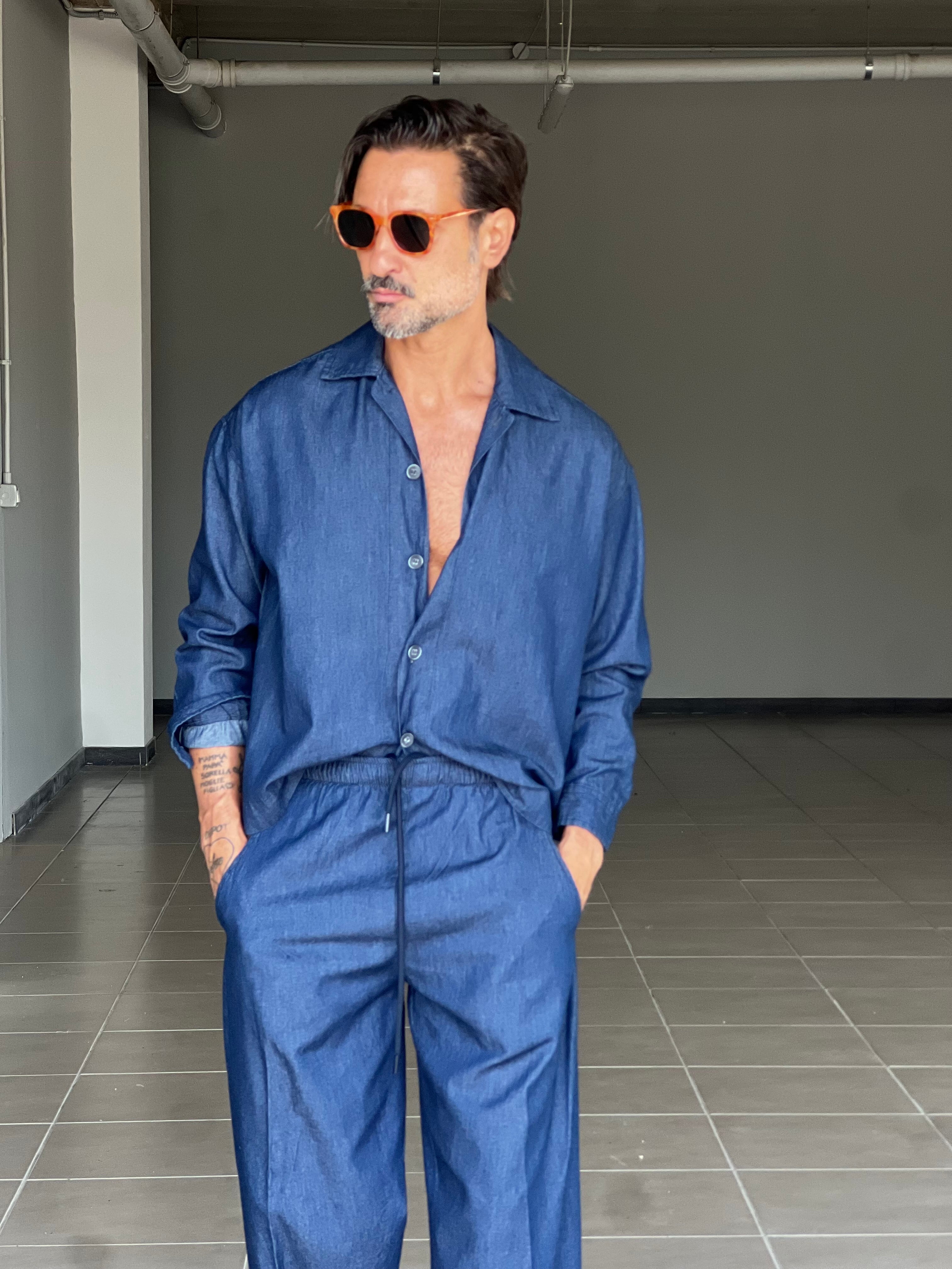 °COORDINATO DENIM OVER FIT LAVAGGIO MEDIO