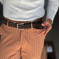 WHITE VISCOSE TROUSERS WITH REGULAR BOTTOM