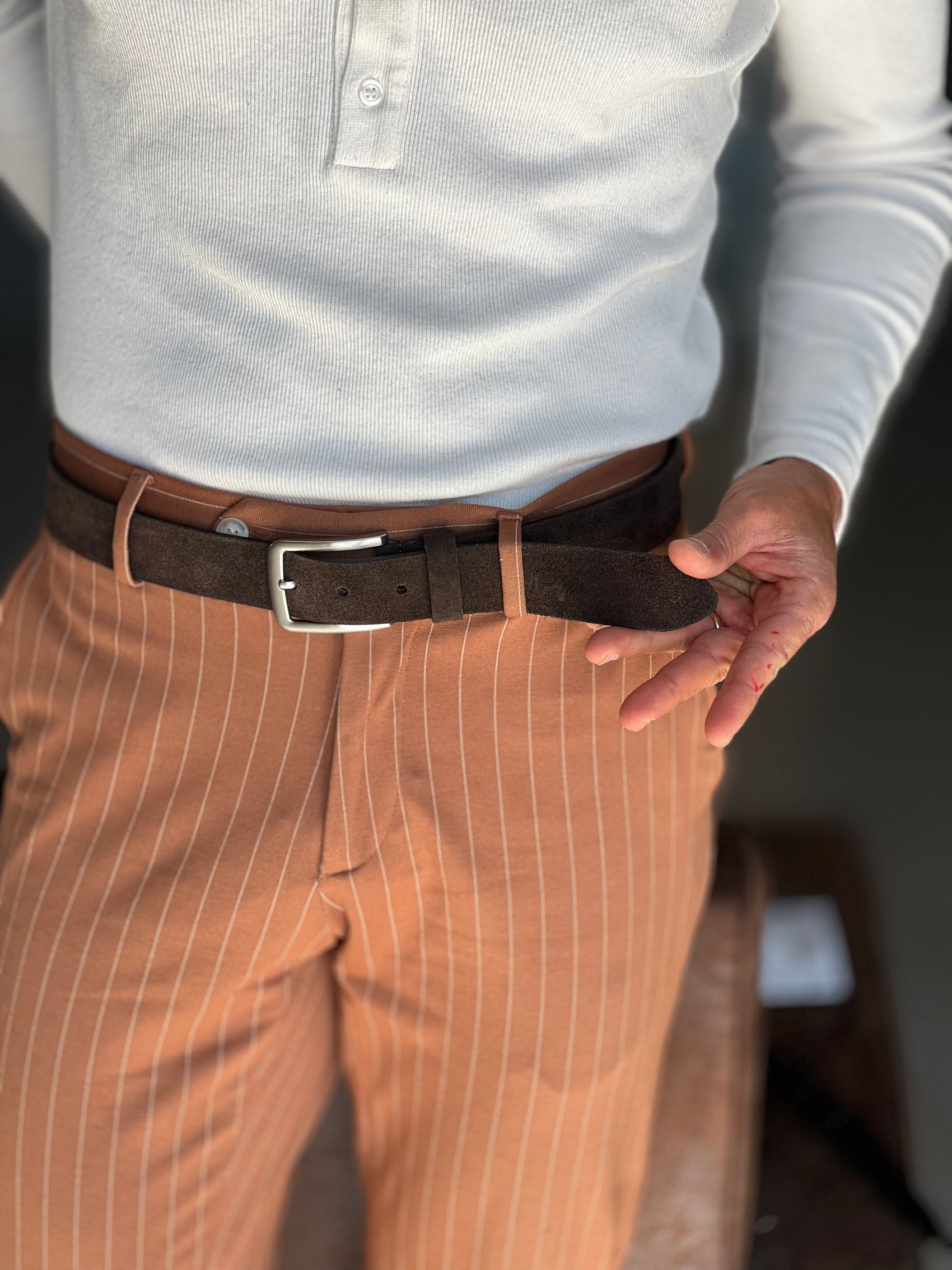 WHITE VISCOSE TROUSERS WITH REGULAR BOTTOM