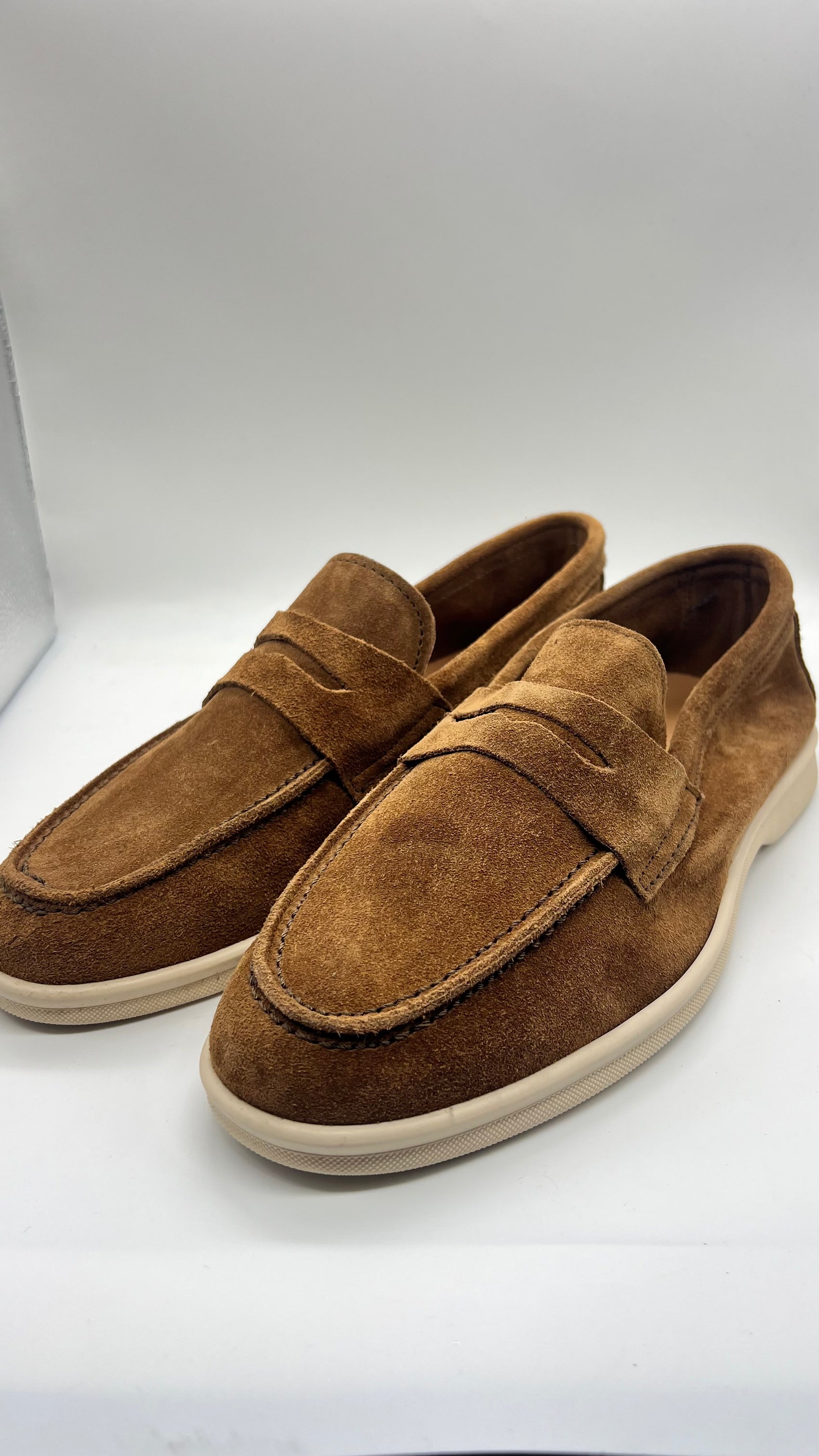 DOUBLE BUCKLE BLACK SUEDE LOAFERS