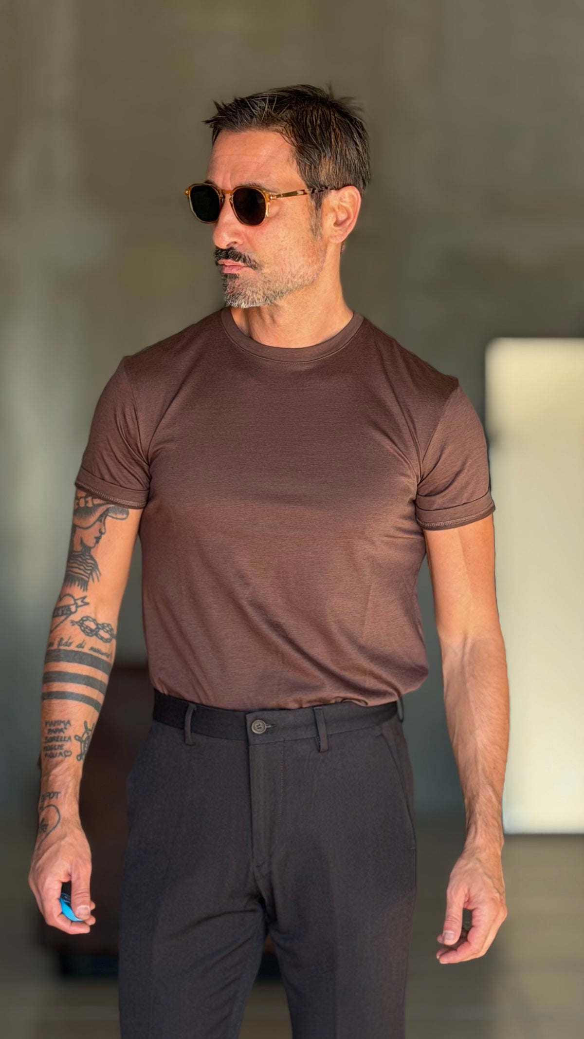 PANTALONE MORO  VISCOSA E MISTI TASCA AMERICA