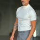 WHITE VISCOSE TROUSERS WITH REGULAR BOTTOM