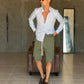 BERMUDA VERDE CARGO OVER FIT