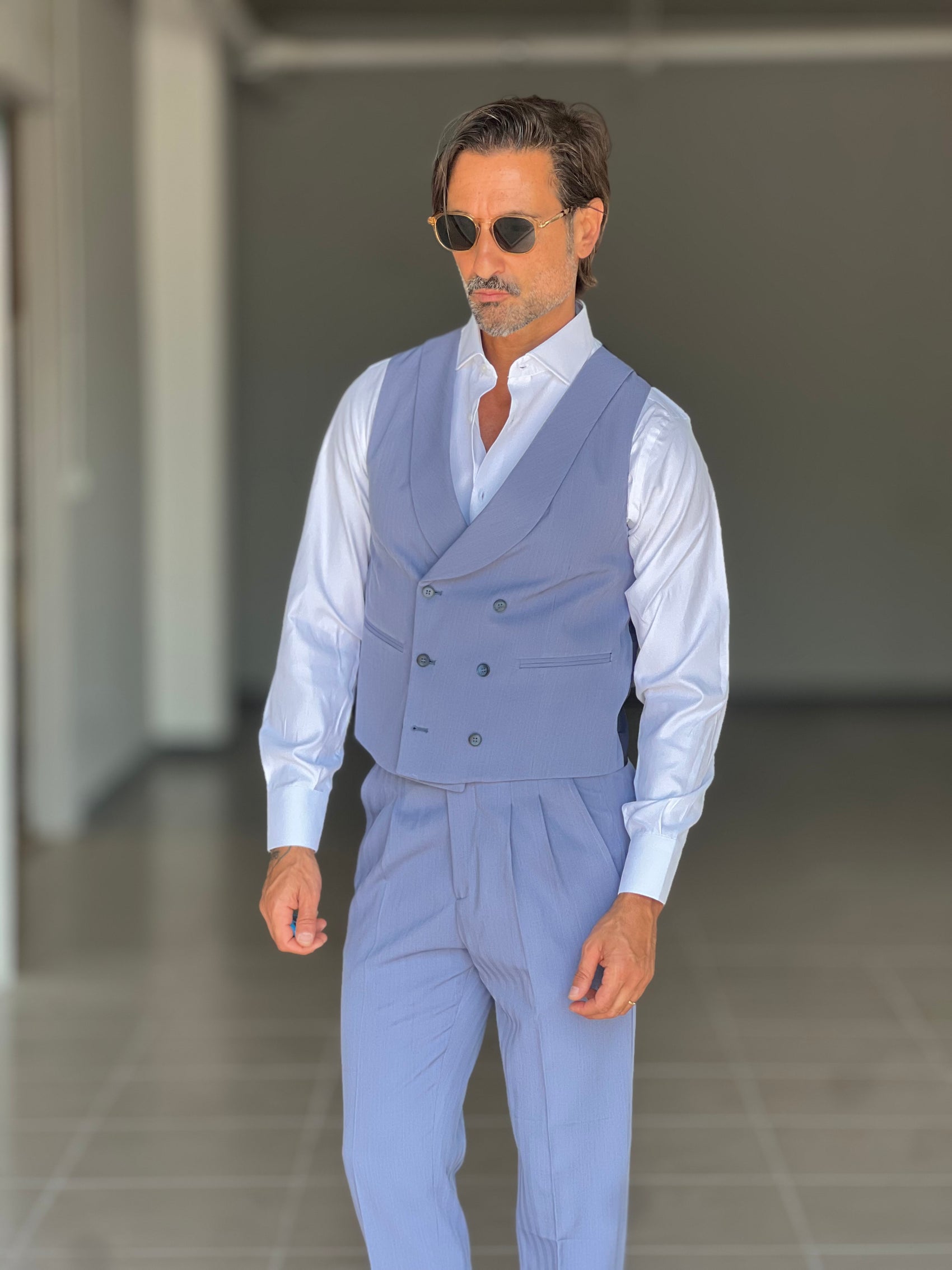 CAMICIA BIANCA OXFORD  DI COTONE STRECH PETRO'