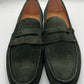 DOUBLE BUCKLE BLACK SUEDE LOAFERS