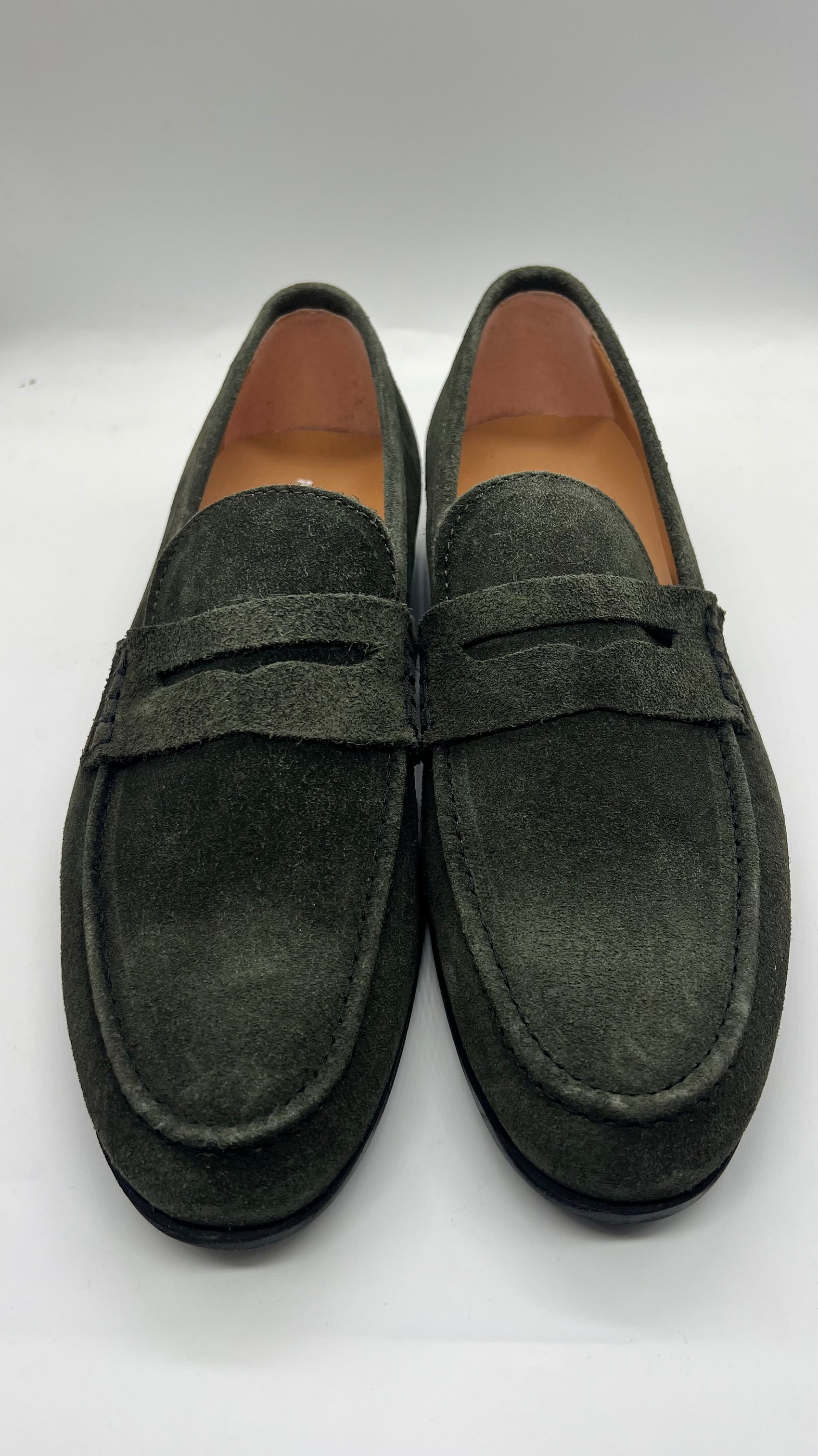 DOUBLE BUCKLE BLACK SUEDE LOAFERS