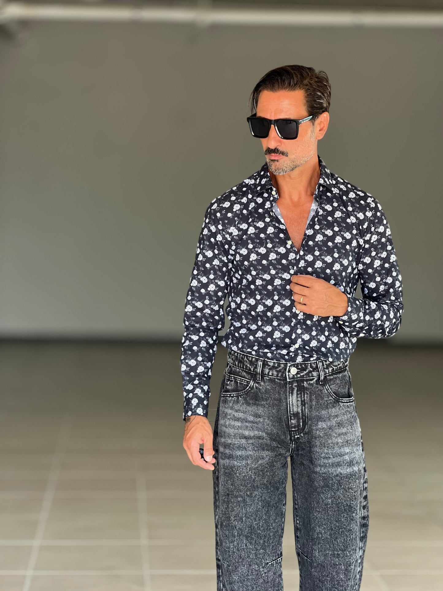 JEANS GRIGIO BALOON