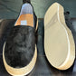 DOUBLE BUCKLE BLACK SUEDE LOAFERS