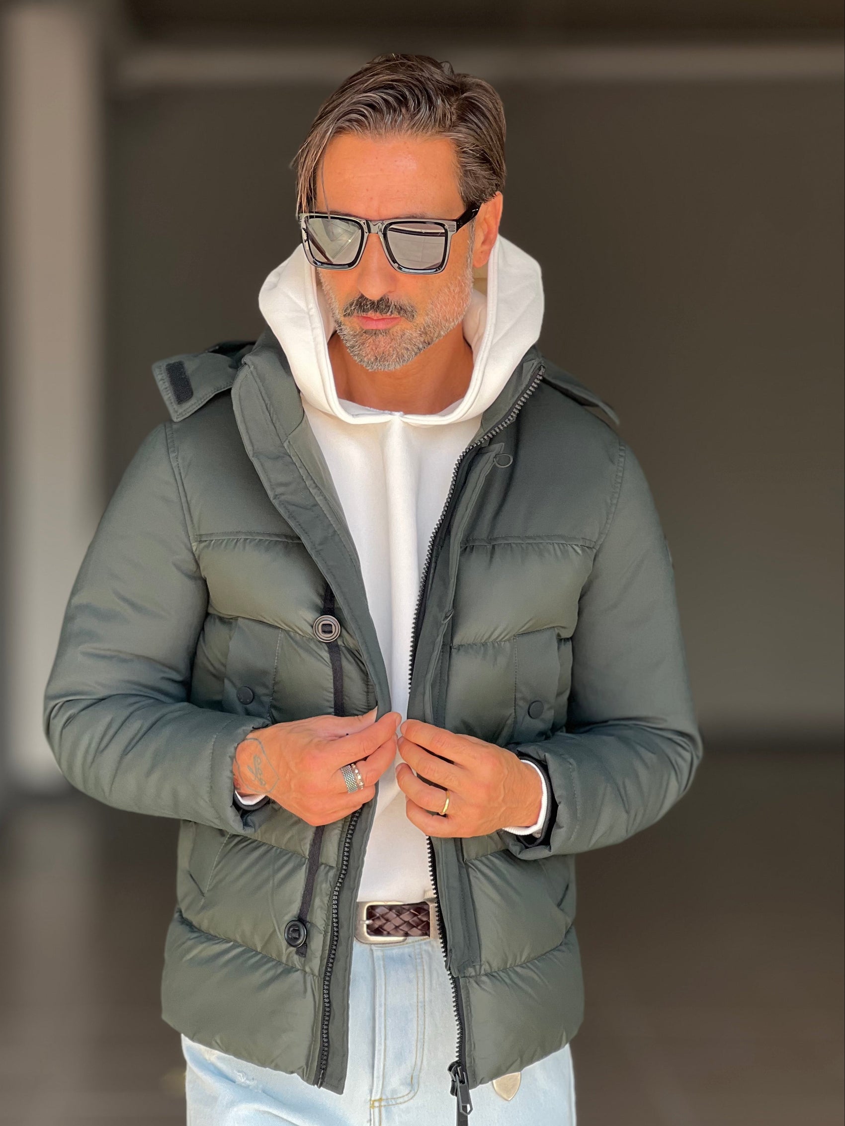 PIUMINO VERDE  TECNCO E TESSUTO DOPPIO CURSORE HAPPER