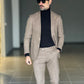 ABITO PIE DE POULE FONDO BEIGE PUNTO MILANO