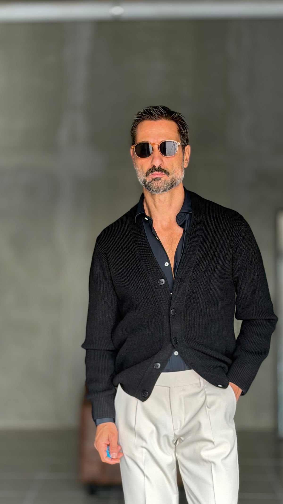 CARDIGAN NERO  MAGLIA INGLESE
