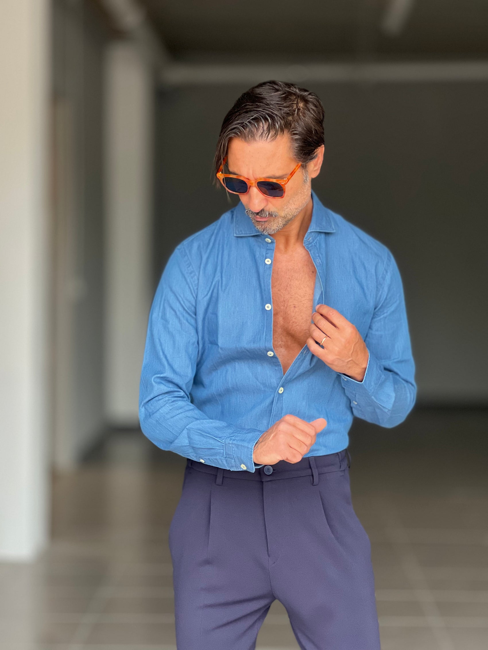 CAMICIA  DENIM LAVAGGIO MEDIO 00200