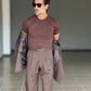 WHITE VISCOSE TROUSERS WITH REGULAR BOTTOM