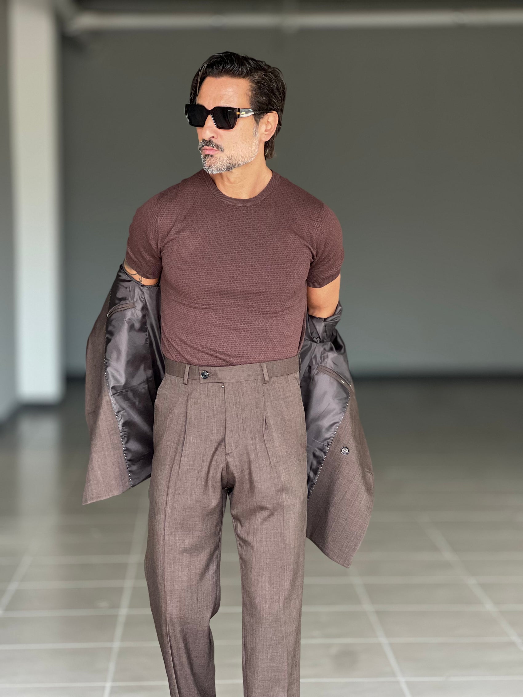 WHITE VISCOSE TROUSERS WITH REGULAR BOTTOM