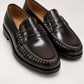 DOUBLE BUCKLE BLACK SUEDE LOAFERS