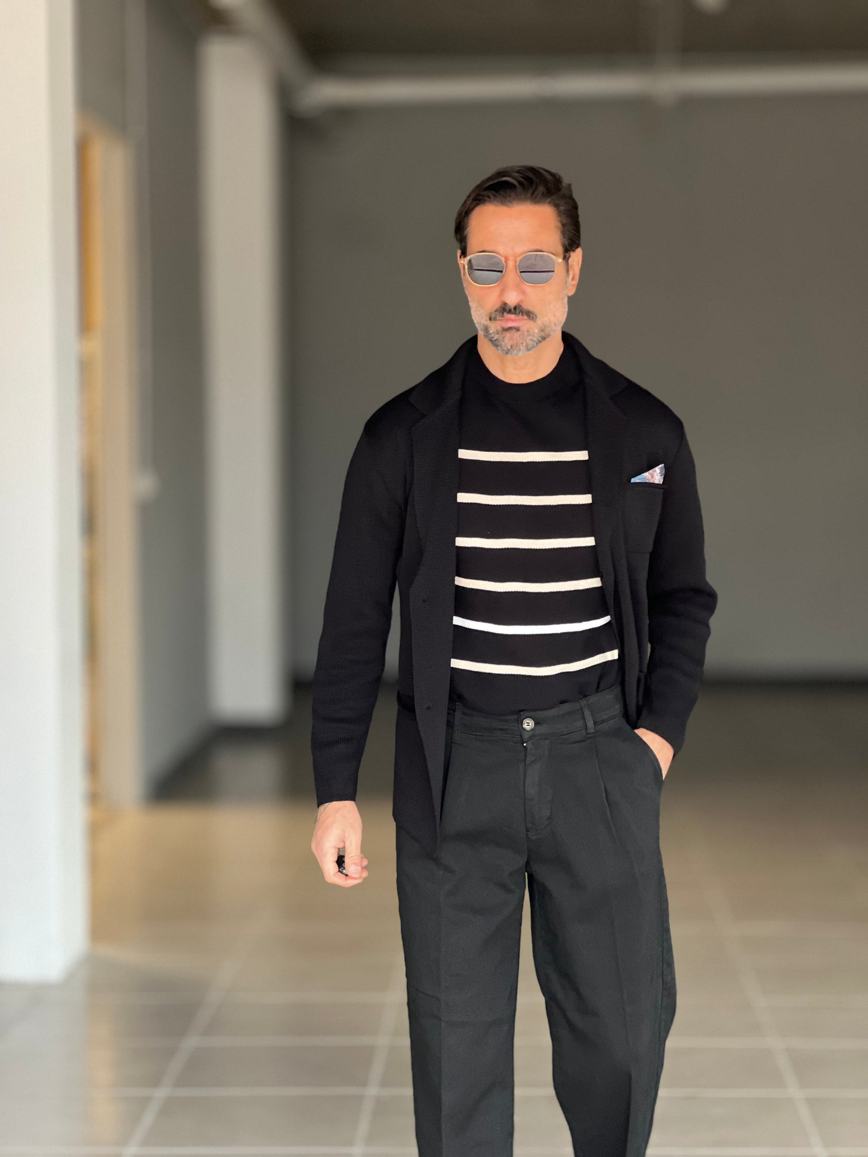 CARDIGAN GIACCA   NERO COTONE