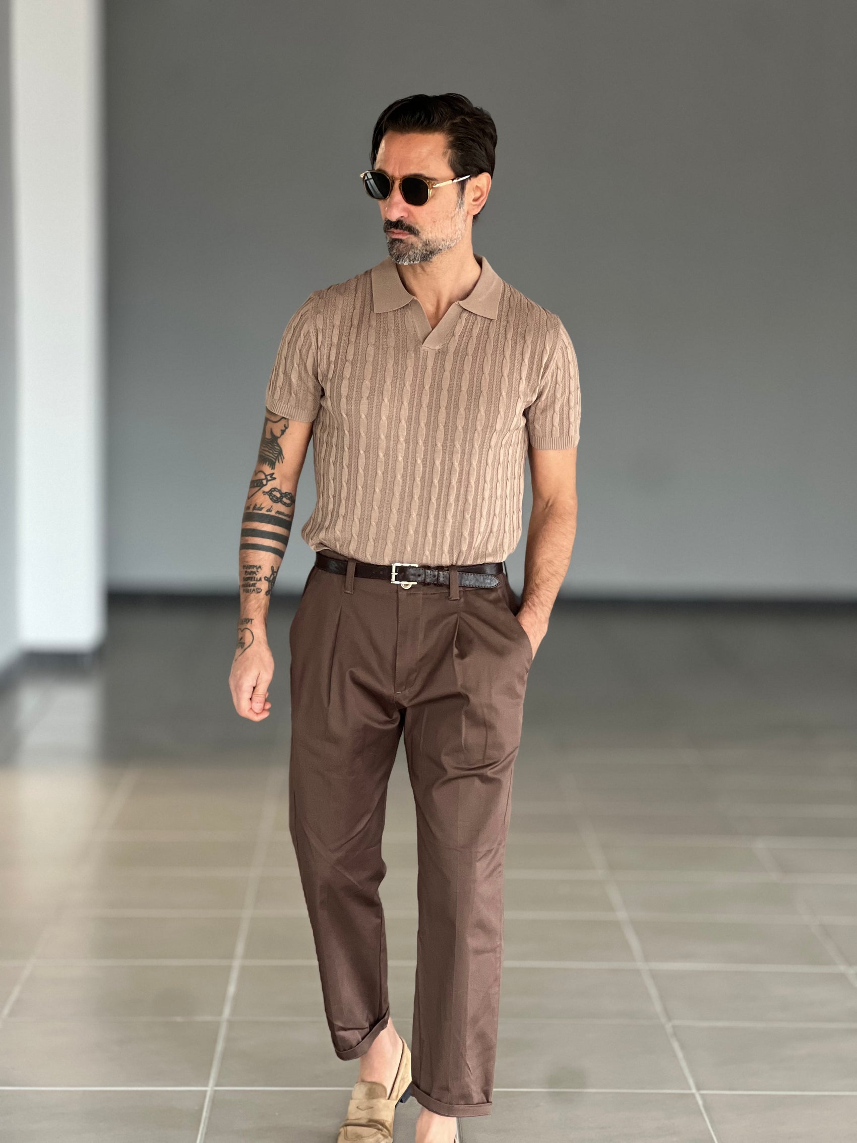 POLO CAMMELLO   OPERATA COLLO AMERICANO 006