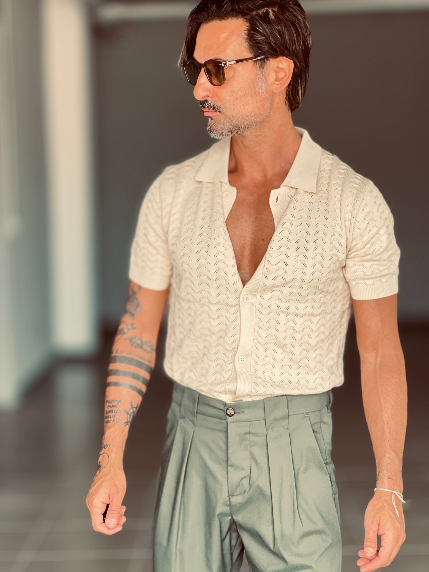 POLO CAMICIA BURRO  COTONE OPERATO