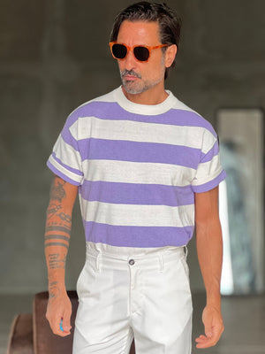 WHITE VISCOSE TROUSERS WITH REGULAR BOTTOM