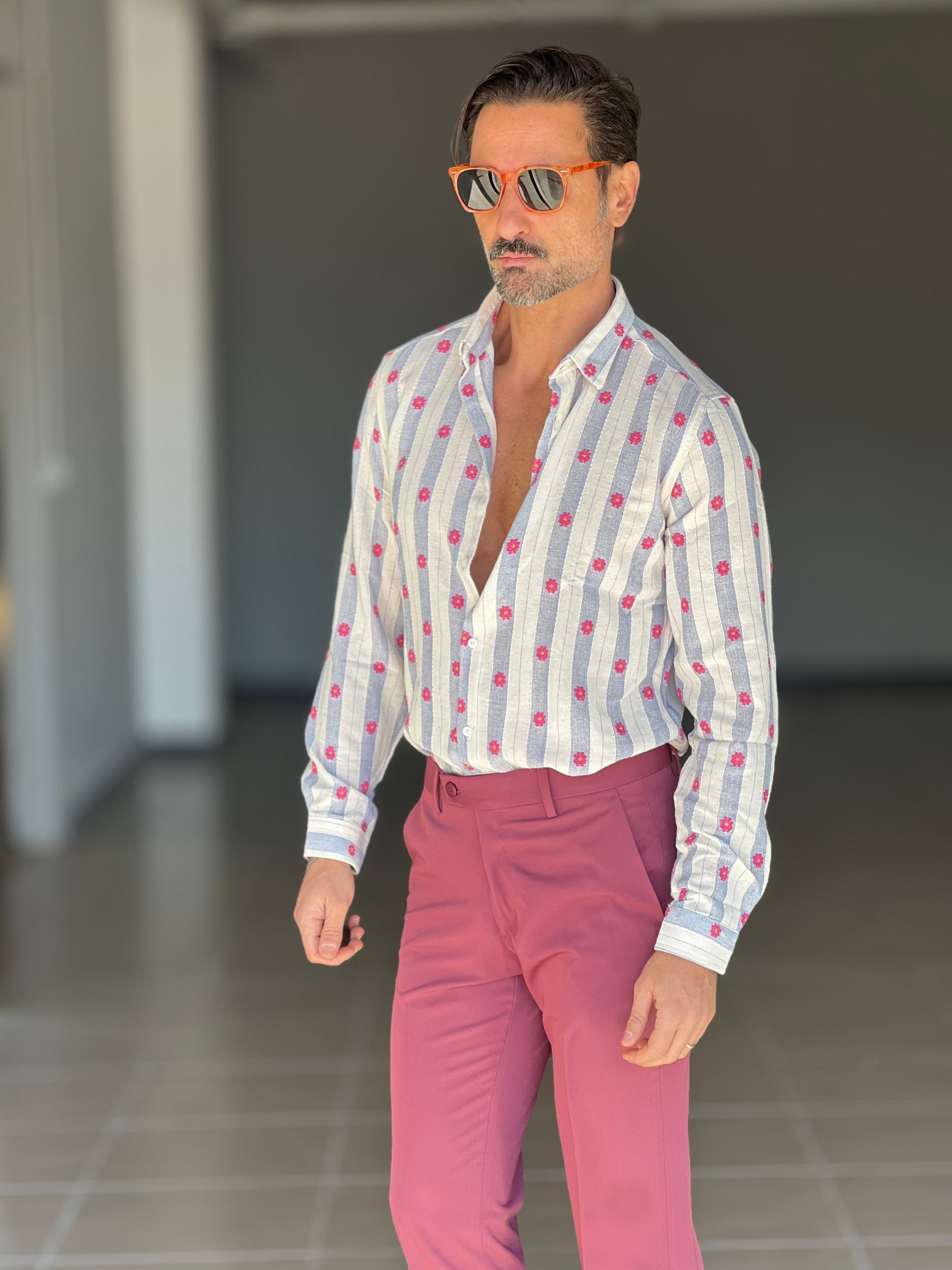 CAMICIA  FANTASIA KOREA IN COTONE RICAMATA 003