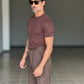 WHITE VISCOSE TROUSERS WITH REGULAR BOTTOM