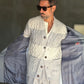WHITE VISCOSE TROUSERS WITH REGULAR BOTTOM