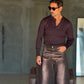 WHITE VISCOSE TROUSERS WITH REGULAR BOTTOM