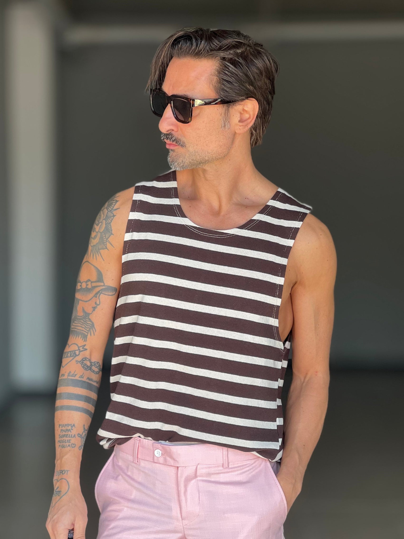 CANOTTA MORO  RIGA PANNA  COTONE