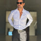 CAMICIA BIANCA  STRETCH POPELINE DI COTONE SLIMFIT
